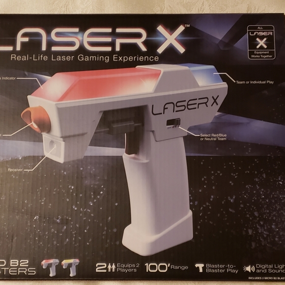 $15 or 2/$20🆕️ Laser X Micro B2 Blaster Play Digital Lights & Sounds 100' Range - Picture 8 of 9